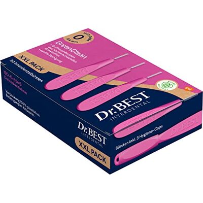 Dr.Best GreenClean Interdental, Bigpack Size 0, 30 unidades Cepillos interdentales para una limpieza suave de los espacios interdentales Dr.Best GreenClean Interdental, Bigpack Size 0, 30 unidades Cepillos interdentales para una limpieza suave de los espacios interdentales