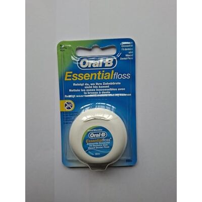 Oral-B EssentialFloss Hilo dental encerado con sabor a menta, 50 m, resistente a desgarros y deshilachados, 6 paquetes de hilos dentales Oral-B EssentialFloss Hilo dental encerado con sabor a menta, 50 m, resistente a desgarros y deshilachados, 6 paquetes de hilos dentales
