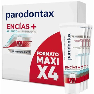 Parodontax Pasta de Dientes Blanqueante Protege Frente a Problemas de Encías, Mal aliento y Sensibilidad Dental, Pack de 3 x 75 ml Parodontax Pasta de Dientes Blanqueante Protege Frente a Problemas de Encías, Mal aliento y Sensibilidad Dental, Pack de 3 x 75 ml