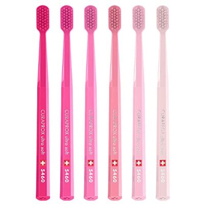 Curaprox Cepillo Manual Rosa (Seis Variantes), Fabricado En Suiza Curaprox Cepillo Manual Rosa (Seis Variantes), Fabricado En Suiza