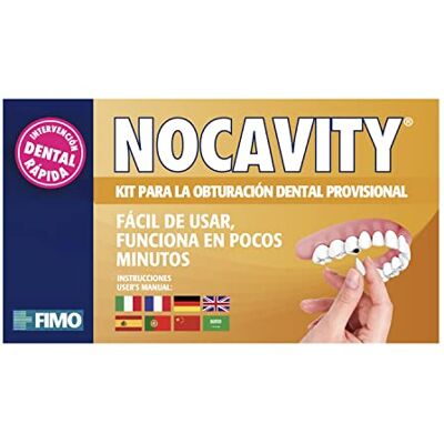 Nocavity Kit de relleno dental temporal Aísla la cavidad dental y reduce el dolor en caso de pérdida de empastes, pequeñas caries y dientes rotos Nocavity Kit de relleno dental temporal Aísla la cavidad dental y reduce el dolor en caso de pérdida de empastes, pequeñas caries y dientes rotos