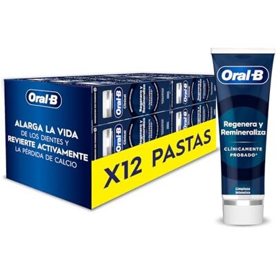 Oral-B Clinical Regenera y Remineraliza Pasta de Dientes, Pack 12x75 ml Oral-B Clinical Regenera y Remineraliza Pasta de Dientes, Pack 12x75 ml