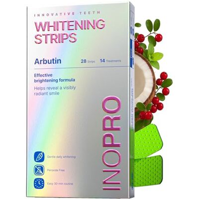 InoPro Tiras Blanqueadoras Dientes Green 4 Tratamientos Sin peróxido. Elimina manchas profundas sin causar sensibilidad. 28 unidades, esmalte seguro, sabor menta y coco. InoPro Tiras Blanqueadoras Dientes Green 4 Tratamientos Sin peróxido. Elimina manchas profundas sin causar sensibilidad. 28 unidades, esmalte seguro, sabor menta y coco.