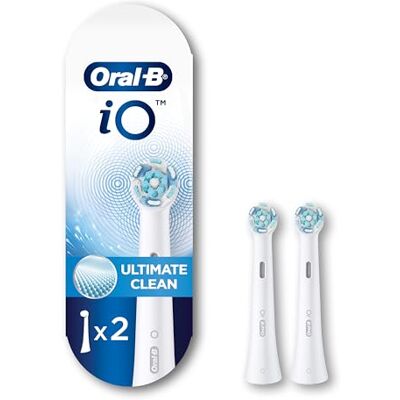 Oral-B iO Ultimate Clean Cabezales de cepillo de repuesto, blanco, 2 unidades Oral-B iO Ultimate Clean Cabezales de cepillo de repuesto, blanco, 2 unidades