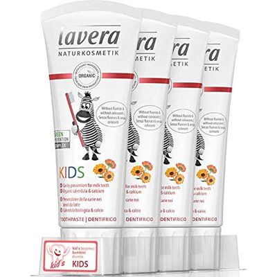 lavera Pasta De Dientes Para Niños Sin Fluoruro ∙ Vegano ✔ Pasta Dentífrica biológico ✔ Cosméticos naturales 100% certificados ✔ 4 Recipientes de 75 ml Total: 300 ml lavera Pasta De Dientes Para Niños Sin Fluoruro ∙ Vegano ✔ Pasta Dentífrica biológico ✔ Cosméticos naturales 100% certificados ✔ 4 Recipientes de 75 ml Total: 300 ml