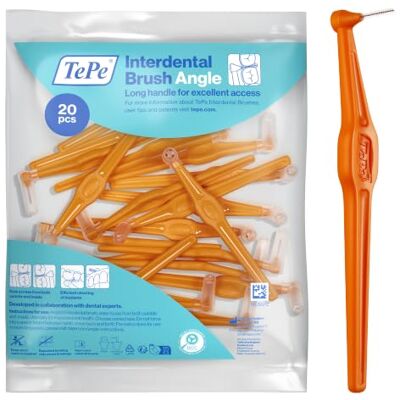 TePe Cepillo Interdental Angulado, Naranja, 0,45 mm/ISO 1, 20 ud. TePe Cepillo Interdental Angulado, Naranja, 0,45 mm/ISO 1, 20 ud.