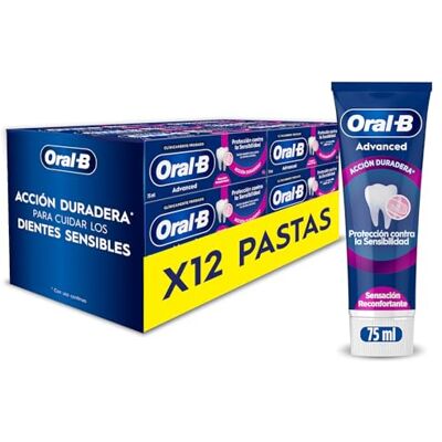 Oral-B Dentífrico Advanced Protección contra La Sensibilidad, Pack 12x75 ml Oral-B Dentífrico Advanced Protección contra La Sensibilidad, Pack 12x75 ml