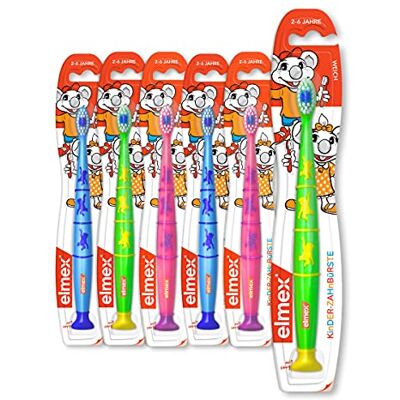 Cepillo de dientes infantil ELMEX 2-6 años - Cerdas suaves y redondeadas Cepillo de dientes infantil ELMEX 2-6 años - Cerdas suaves y redondeadas