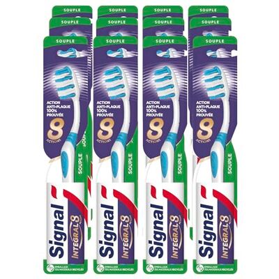 Signal Cepillo de dientes integral (8 unidades, tratamiento completo, suave, acción antiplaca, limpieza interdental, prevención de las caries, paquete de 12 unidades) Signal Cepillo de dientes integral (8 unidades, tratamiento completo, suave, acción antiplaca, limpieza interdental, prevención de las caries, paquete de 12 unidades)