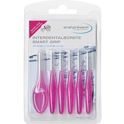 ORAL-PREVENT DR. THOMSEN Oral Prevent interdental Cepillos Smart Grip 1.30 mm lila, (2 x 6 unidades) ORAL-PREVENT DR. THOMSEN Oral Prevent interdental Cepillos Smart Grip 1.30 mm lila, (2 x 6 unidades)