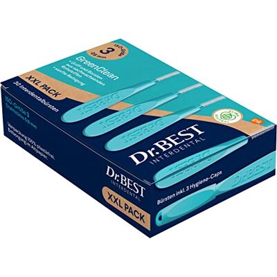 Dr.Best GreenClean Interdental, Bigpack Size 3, 30 unidades Cepillos interdentales para una limpieza suave de los espacios interdentales Dr.Best GreenClean Interdental, Bigpack Size 3, 30 unidades Cepillos interdentales para una limpieza suave de los espacios interdentales