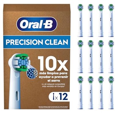 Oral-B Precision Clean Cabezales de Recambio Originales, Blanco, Pack de 12 Recambios para Cepillo de Dientes Eléctrico Oral B Pro, 3 Tipos de Filamentos para Un Cepillado Preciso Oral-B Precision Clean Cabezales de Recambio Originales, Blanco, Pack de 12 Recambios para Cepillo de Dientes Eléctrico Oral B Pro, 3 Tipos de Filamentos para Un Cepillado Preciso