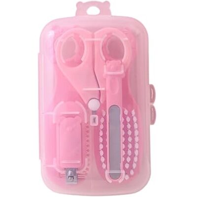 KMGDM Juego de 6 herramientas de aseo redondeadas seguras para el cuidado del recién nacido, estuche de almacenamiento compacto, archivadores suaves para el hogar, viajes, aseo infantil KMGDM Juego de 6 herramientas de aseo redondeadas seguras para el cuidado del recién nacido, estuche de almacenamiento compacto, archivadores suaves para el hogar, viajes, aseo infantil