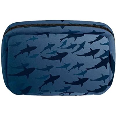 Generic Bolsa de cosméticos con cremallera, bolsa de maquillaje impermeable para mujer, silueta de tiburón desde abajo, Varios colores, 17.5x7x10.5cm/6.9x4.1x2.8in Generic Bolsa de cosméticos con cremallera, bolsa de maquillaje impermeable para mujer, silueta de tiburón desde abajo, Varios colores, 17.5x7x10.5cm/6.9x4.1x2.8in