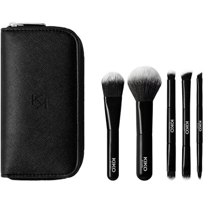 Kiko Milano Travel Brush Set Estuche de viaje con cinco brochas/pinceles profesionales Kiko Milano Travel Brush Set Estuche de viaje con cinco brochas/pinceles profesionales