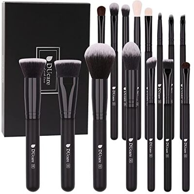DUcare Brochas de Maquillaje 15 Piezas Premium Brochas Maquillaje Cerdas de Fibra Sintética Suaves y sin Crueldad kit Brochas Maquillaje DUcare Brochas de Maquillaje 15 Piezas Premium Brochas Maquillaje Cerdas de Fibra Sintética Suaves y sin Crueldad kit Brochas Maquillaje