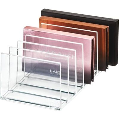 InterDesign iDesign Organizador de Maquillaje, Caja para paletas de Maquillaje de la colección Exclusiva de Sarah Tanno, Organizador de plástico con 7 Compartimentos, Transparente, 20.5 x 10.2 x 9.3 cm InterDesign iDesign Organizador de Maquillaje, Caja para paletas de Maquillaje de la colección Exclusiva de Sarah Tanno, Organizador de plástico con 7 Compartimentos, Transparente, 20.5 x 10.2 x 9.3 cm