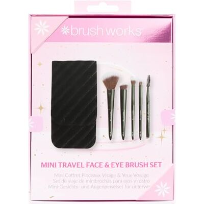 Brushworks Mini Travel Face & Eye Brush Set Brushworks Mini Travel Face & Eye Brush Set