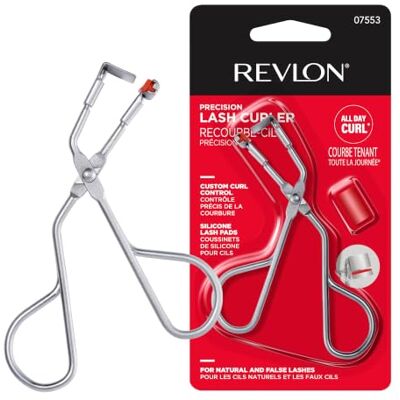 REVLON Rizador de pestañas preciso. Control de rizo de precisión para pestañazas cortas. Realza y curva. Fácil de usar. REVLON Rizador de pestañas preciso. Control de rizo de precisión para pestañazas cortas. Realza y curva. Fácil de usar.
