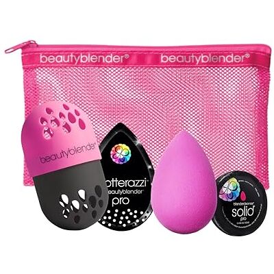 beautyblender Make Me A Pro Set – Esponja de maquillaje, esponja mezcladora, limpiador sólido, estuche de viaje y almohadilla secante, esencial de maquillaje profesional para una aplicación impecable beautyblender Make Me A Pro Set – Esponja de maquillaje, esponja mezcladora, limpiador sólido, estuche de viaje y almohadilla secante, esencial de maquillaje profesional para una aplicación impecable
