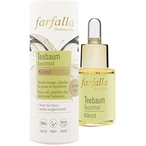 farfalla Aceite facial de árbol de té, aclarador, cosmética natural 100% certificada, 15 ml farfalla Aceite facial de árbol de té, aclarador, cosmética natural 100% certificada, 15 ml