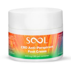 SOOL CBD Foot Cream Anti-Perspirant 100ml 500mg CBD High Strength SOOL CBD Foot Cream Anti-Perspirant 100ml 500mg CBD High Strength