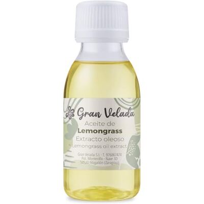 GRAN VELADA Aceite de Lemongrass 250ml Extracto Oleoso Emoliente Hidratante y Revitalizante para Cremas Lociones Sérums Mascarillas Capilares y Aceites Corporales en Cosmética Natural GRAN VELADA Aceite de Lemongrass 250ml Extracto Oleoso Emoliente Hidratante y Revitalizante para Cremas Lociones Sérums Mascarillas Capilares y Aceites Corporales en Cosmética Natural