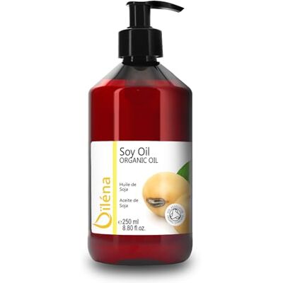 Oïléna Aceite de soja orgánico corporal hidratante, masaje profesional, anticelulitis, reafirmante, antienvejecimiento facial con vitamina E, desmaquillante, bronceador, 250 ml Oïléna Aceite de soja orgánico corporal hidratante, masaje profesional, anticelulitis, reafirmante, antienvejecimiento facial con vitamina E, desmaquillante, bronceador, 250 ml