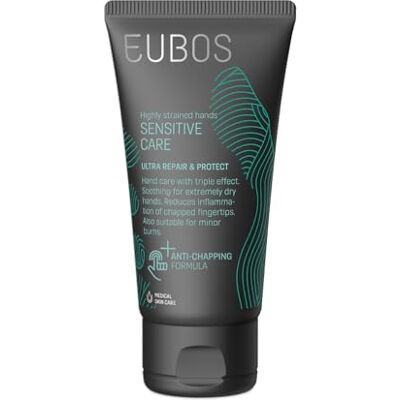 EUBOS ULTRA REPARACIÓN Y PROTECCIÓN DE CUIDADO SENSIBLE: crema para manos muy castiga-das Primeros auxilios para manos secas y agrietadas 75ml EUBOS ULTRA REPARACIÓN Y PROTECCIÓN DE CUIDADO SENSIBLE: crema para manos muy castiga-das Primeros auxilios para manos secas y agrietadas 75ml