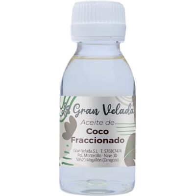 GRAN VELADA Aceite de Coco Fraccionado 100 ml Vegetal Ligero de Rápida Absorción Excelente Aceite Portador para Masajes, Perfumes Sólidos y Cosmética Natural GRAN VELADA Aceite de Coco Fraccionado 100 ml Vegetal Ligero de Rápida Absorción Excelente Aceite Portador para Masajes, Perfumes Sólidos y Cosmética Natural
