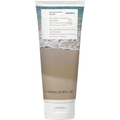KORRES SEA SALT COCONUT Bodymilk con aceite de almendras nutritivo, para 24 horas de cuidado y suavidad, vegana, sin siliconas ni parabenos, 200 ml KORRES SEA SALT COCONUT Bodymilk con aceite de almendras nutritivo, para 24 horas de cuidado y suavidad, vegana, sin siliconas ni parabenos, 200 ml