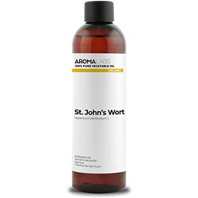 Aroma Labs Aceite de Hipérico BIO (Hypericum perforatum) 250 mL Macerado Oleoso Certificado Cosmos Aroma Labs Aceite de Hipérico BIO (Hypericum perforatum) 250 mL Macerado Oleoso Certificado Cosmos