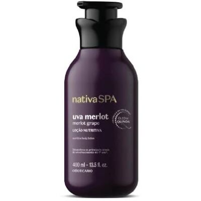 O Boticário Nativa SPA Uva Merlot Loción Corporal Hidratante 400 ml O Boticário Nativa SPA Uva Merlot Loción Corporal Hidratante 400 ml