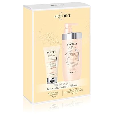 BIOPOINT Set de regalo crema corporal nutrientes 500 ml y crema de manos nutritiva de 75 ml, efecto protector para piel seca y muy seca, piel nutrida, suave y aterciopelada BIOPOINT Set de regalo crema corporal nutrientes 500 ml y crema de manos nutritiva de 75 ml, efecto protector para piel seca y muy seca, piel nutrida, suave y aterciopelada