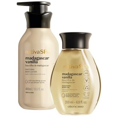 O Boticário Nativa SPA Vainilla Madagascar Loción 400ml + Aceite 200ml O Boticário Nativa SPA Vainilla Madagascar Loción 400ml + Aceite 200ml
