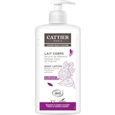 CATTIER PARIS Loción corporal hidratante para el cuerpo, aroma a flor de higo, crema corporal vegana, etiqueta de plástico 100% reciclado, 500 ml CATTIER PARIS Loción corporal hidratante para el cuerpo, aroma a flor de higo, crema corporal vegana, etiqueta de plástico 100% reciclado, 500 ml