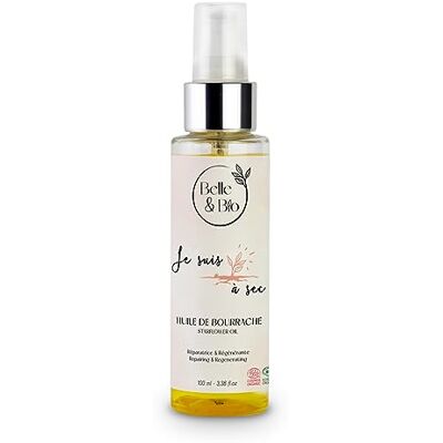 BELLE & BIO Aceite de borrache 100% de origen agrícola biológico certificado Cosmos por Ecocert 100 ml BELLE & BIO Aceite de borrache 100% de origen agrícola biológico certificado Cosmos por Ecocert 100 ml