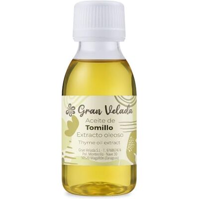 GRAN VELADA Aceite de Tomillo 1L Aceite Vegetal Purificante y de Sensación Refrescante Para Elaboración de Cosmética Natural Facial Corporal y Tratamientos Capilares GRAN VELADA Aceite de Tomillo 1L Aceite Vegetal Purificante y de Sensación Refrescante Para Elaboración de Cosmética Natural Facial Corporal y Tratamientos Capilares