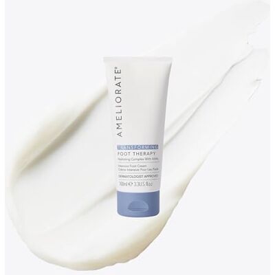AMELIORATE Transforming Foot Therapy 100ml for Cracked Heels & Dry Feet Exfoliating AHA Cream with 12-Hour Hydration Deodorizing & Dermatologist Approved AMELIORATE Transforming Foot Therapy 100ml for Cracked Heels & Dry Feet Exfoliating AHA Cream with 12-Hour Hydration Deodorizing & Dermatologist Approved