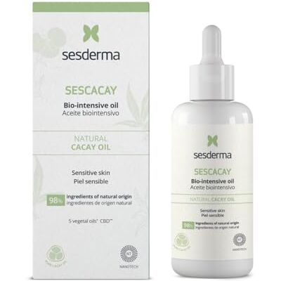 SESDERMA Sescacay Aceite intensivo orgánico con aceite de cacay y retinoide HPR, 100 ml, regenerador corporal y aceite para el cabello contra estrías y cicatrices, antienvejecimiento, reafirmante SESDERMA Sescacay Aceite intensivo orgánico con aceite de cacay y retinoide HPR, 100 ml, regenerador corporal y aceite para el cabello contra estrías y cicatrices, antienvejecimiento, reafirmante