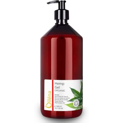 Oïléna Gel Calmante e Hidratante para Masaje Corporal, Lubrica y Alivia Dolores Musculares. Pomada Natural para Tratamiento Antiinflamatorio con Aceite de Cáñamo 1000 ml con Dispensador Oïléna Gel Calmante e Hidratante para Masaje Corporal, Lubrica y Alivia Dolores Musculares. Pomada Natural para Tratamiento Antiinflamatorio con Aceite de Cáñamo 1000 ml con Dispensador