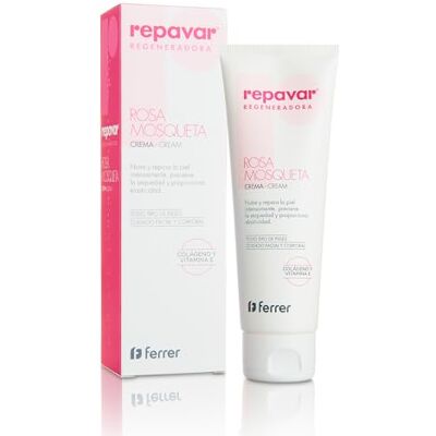 REPAVAR Crema Hidratante Corporal Rosa Mosqueta, 125 ml Colágeno, Vitamina E, Nutre, Elasticidad, Atenúa Marcas, Antisequedad, Repara, Piel Seca REPAVAR Crema Hidratante Corporal Rosa Mosqueta, 125 ml Colágeno, Vitamina E, Nutre, Elasticidad, Atenúa Marcas, Antisequedad, Repara, Piel Seca