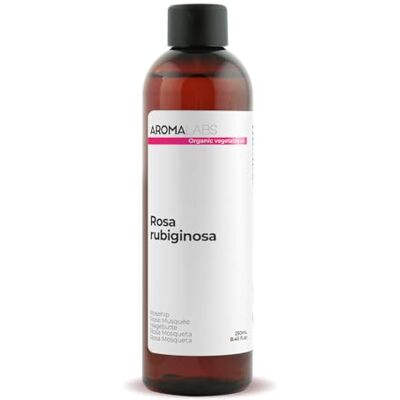 Aroma Labs Aceite de Rosa Mosqueta BIO (Rosa rubiginosa) 250 mL Aceite Vegetal Virgen Certificado Cosmos Aroma Labs Aceite de Rosa Mosqueta BIO (Rosa rubiginosa) 250 mL Aceite Vegetal Virgen Certificado Cosmos