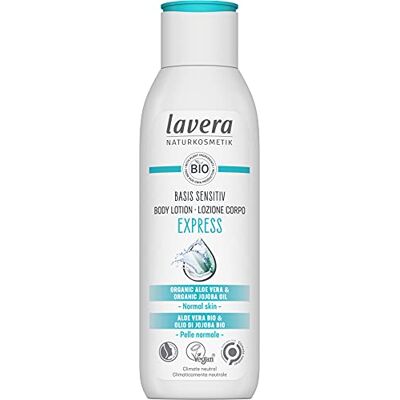 lavera Base Sensible Crema Corporal Express Cosméticos Naturales vegano Aloe Vera orgánico y Aceite de Jojoba orgánico Certificado 250ml lavera Base Sensible Crema Corporal Express Cosméticos Naturales vegano Aloe Vera orgánico y Aceite de Jojoba orgánico Certificado 250ml