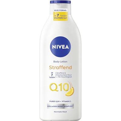 Beiersdorf Loción corporal Nivea Q10 reafirmante + vitamina C, leche corporal para una piel más firme y mejor elasticidad en 7 días, crema corporal con Q10 puro y vitamina C (400 ml) Beiersdorf Loción corporal Nivea Q10 reafirmante + vitamina C, leche corporal para una piel más firme y mejor elasticidad en 7 días, crema corporal con Q10 puro y vitamina C (400 ml)
