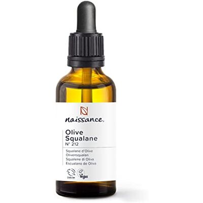Naissance Aceite de Escualano de Oliva Puro (No. ) 50ml Natural a Base de Plantas Para Cara, Cabello y Piel Hidratante y Nutritivo Naissance Aceite de Escualano de Oliva Puro (No. ) 50ml Natural a Base de Plantas Para Cara, Cabello y Piel Hidratante y Nutritivo