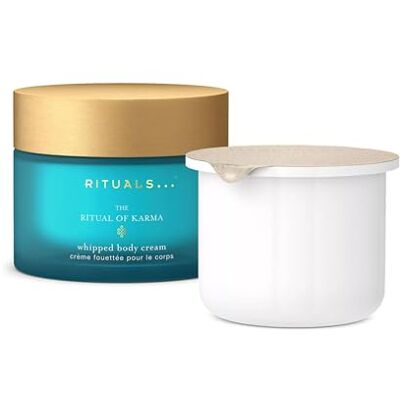 RITUALS Crema Corporal + Recarga, The Ritual of Karma Cofre de Regalo, Nuevo Envase de Vidrio, Crema Hidratante Corporal con Flor de Loto y Té Blanco, Aroma de Verano, 2 x 220 ml RITUALS Crema Corporal + Recarga, The Ritual of Karma Cofre de Regalo, Nuevo Envase de Vidrio, Crema Hidratante Corporal con Flor de Loto y Té Blanco, Aroma de Verano, 2 x 220 ml