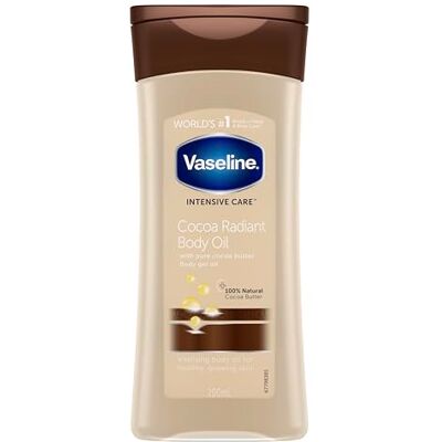 Vaseline Intensive Care Cocoa Radiant, Aceite Corporal Hidratante, Para Piel Seca, Hidratación Intensa, Piel Suave y Luminosa, Con Gotas de Micro-Vaselina y Manteca de Cacao, 2x 200ml Vaseline Intensive Care Cocoa Radiant, Aceite Corporal Hidratante, Para Piel Seca, Hidratación Intensa, Piel Suave y Luminosa, Con Gotas de Micro-Vaselina y Manteca de Cacao, 2x 200ml