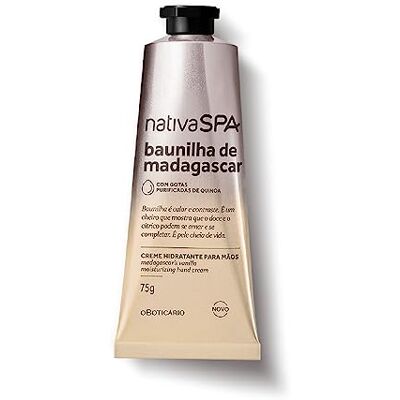 O Boticário Nativa SPA Vainilla Crema Manos Hidratante Perfumada 75g O Boticário Nativa SPA Vainilla Crema Manos Hidratante Perfumada 75g