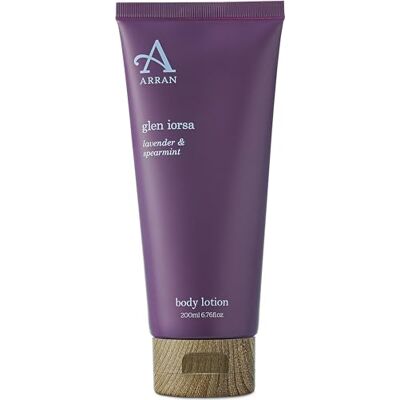 Arran Sense of Scotland Glen Iorsa Loción corporal (200 ml) con lavanda, menta verde, salvia y pachulí para nutrir hidratación y elegancia Arran Sense of Scotland Glen Iorsa Loción corporal (200 ml) con lavanda, menta verde, salvia y pachulí para nutrir hidratación y elegancia